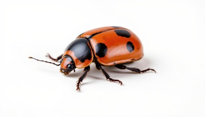 Naklejka premium Studio photo of a vibrant Japanese beetle isolated on a clean white background.