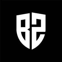 Letter bz or zb logo template