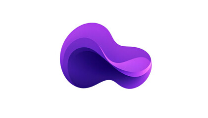 Minimal purple vector blob with elegant curves and solid color