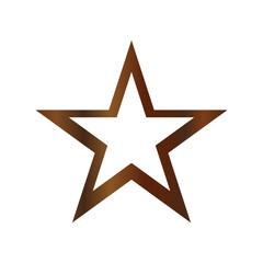 golden star isolated on white background