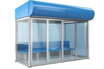 Highway Toll Booth Isolated on Transparent Background – Infrastructure Icon for Road Payment System

