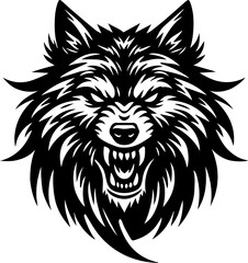 wolf head vector