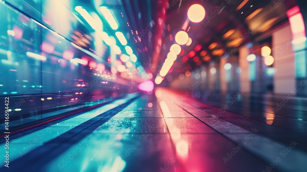 Poster abstract design of colorful light shine across graphic background. visual effect particle glow with 