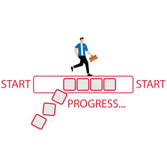 Obraz premium Task completion and project progress concept with advancing loading bar symbol, management and tracking strategies
