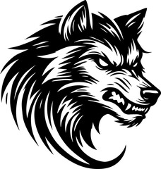 wolf head silhouette