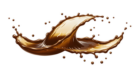 Brown Chocolate Cream Liquid Splash Against Dark Background