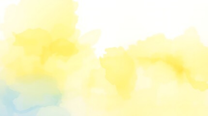 Fototapeta premium Expressive Abstract Watercolor Gradient Background - Yellow and Blue Wash