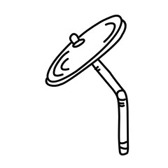 Vector illustration of musical instrument doodles.