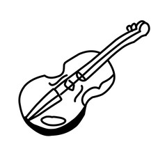 Obraz premium Vector illustration of musical instrument doodles.