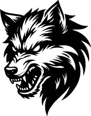 wolf head vector illustration