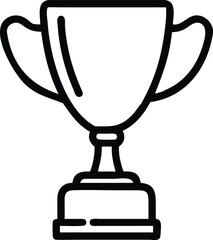 Line Icon of a Large Traditional Trophy Cup