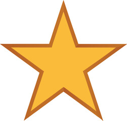 gold star isolated on transparent background