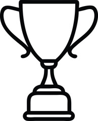 Line Icon of a Large Traditional Trophy Cup