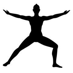 silhouette of a woman doing yoga