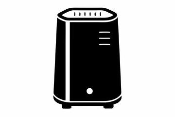 Air Purifier Silhouette Vector Illustration Black