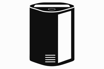 Air Purifier Silhouette Vector Illustration Black
