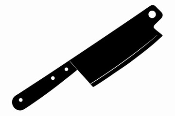 Chopping Knife Silhouette Vector Illustration Black