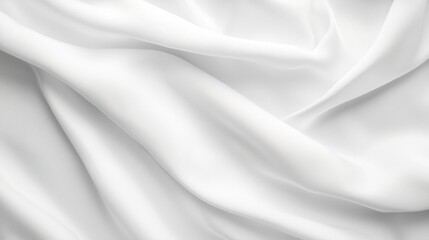 Obraz premium Flowing white fabric drapes elegantly, showcasing intricate textures in soft light setting