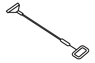 Metal Detector Line Art Vector Illustration With White