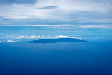 Aerial view of Ua Huka in the Marquesas Islands, French Polynesia