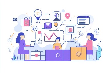 Team collaboration, strategy planning, project management, data analysis, and marketing campaign.