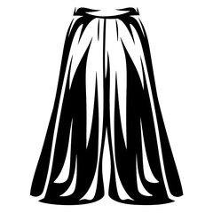 Elegant A Line Maxi Skirt with Intricate Black and White Design