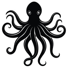 Octopus silhouette design.