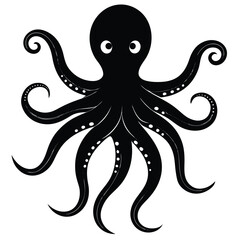 Octopus silhouette design.