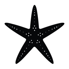 Fototapeta premium starfish silhouette vector illustration