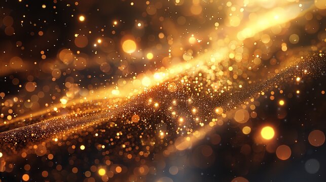 Particles bokeh abstract gold event awards trailer titles cinematic concert openers luxury celebration background loop