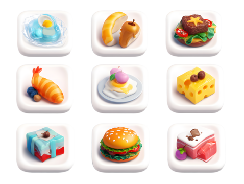 Flat design food collection illustration