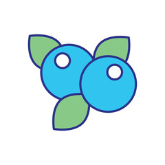 Blueberry Icon vector stock illustration