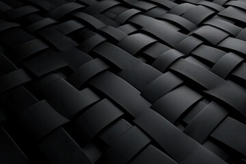 Abstract dark woven texture, 3D rendered, intricate pattern