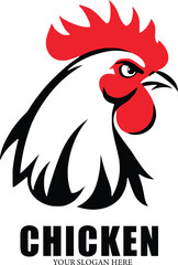 Striking Chicken Vector Logo for Farm Branding, Poultry Business Identity, Rustic Agriculture Symbol, Modern Minimalist Design,illustration