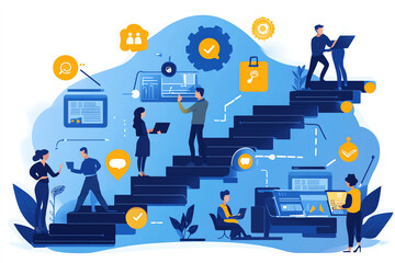 Teamwork Business Process Workflow Collaboration Steps