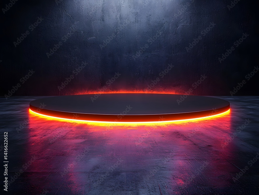 Poster sleek and modern backdrop with a gradient glow for product presentation