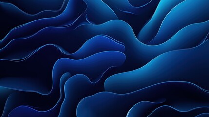 Obraz premium Abstract blue wavy background design for digital art, technology graphics, website wallpaper, and modern presentations in a contemporary aesthetic.