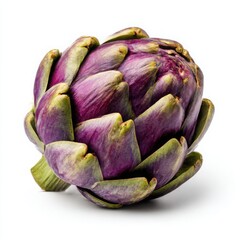Fototapeta premium A vibrant purple artichoke, a culinary gem with intricate textures and a fresh, earthy aroma.