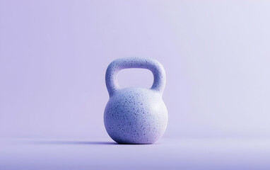 A stylish kettlebell in soft lavender color, ideal for home workouts and fitness enthusiasts, showcasing modern design.