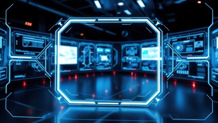 Obraz premium fiber optics background with lots light spots