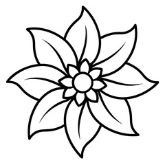 black and white flower