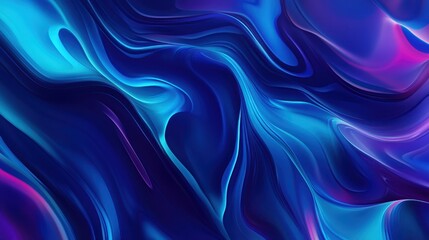 Obraz premium Abstract digital background with vibrant blue and purple swirling waves, modern texture design for wallpapers, desktop backgrounds, and creative art projects.