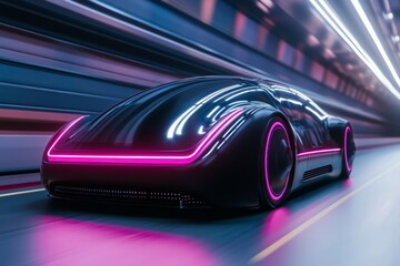 futuristic transportation advertisement, branded style, vibrant tone, social media ad, brand colors, cinematic lighting, pastel tones, exciting mood, landscape, isolated white background