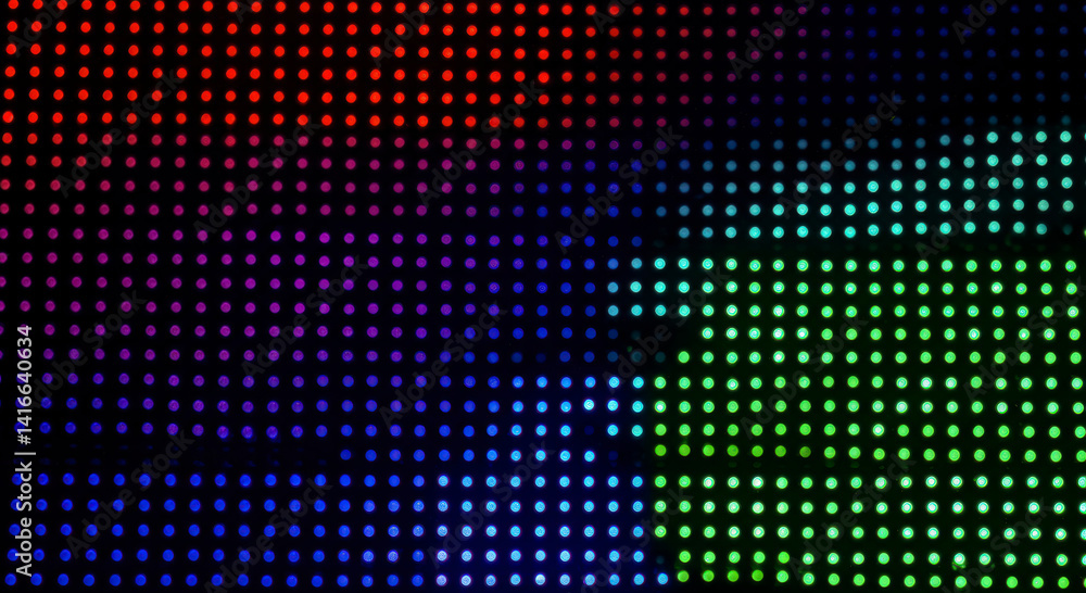 Poster abstract colorful led light display: rgb gradient background for technology, music, and design proje