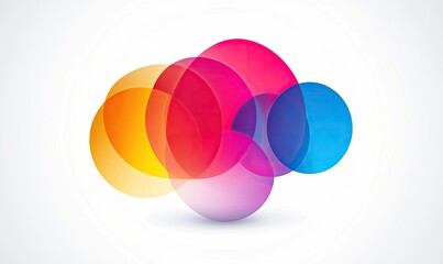 Obraz premium Abstract colorful overlapping circles design