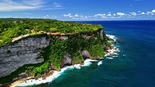 Uluwatu Coastline, Flying Over Karang Boma Cliff, Nyang Nyang Beach, Bali