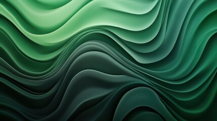 Fototapeta premium Abstract green wave pattern background with layered textures and smooth gradients for website design, digital art, and graphic projects. Modern aesthetic.