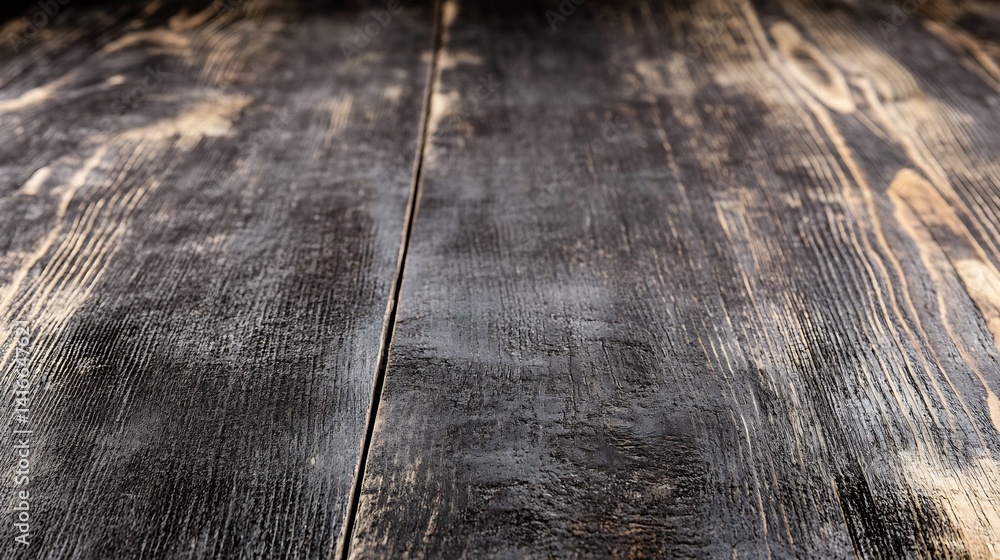 Poster textured background of dark wood with natural grain for design : generative ai