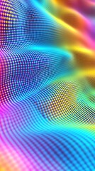 Obraz premium Vibrant, abstract digital texture with undulating patterns.