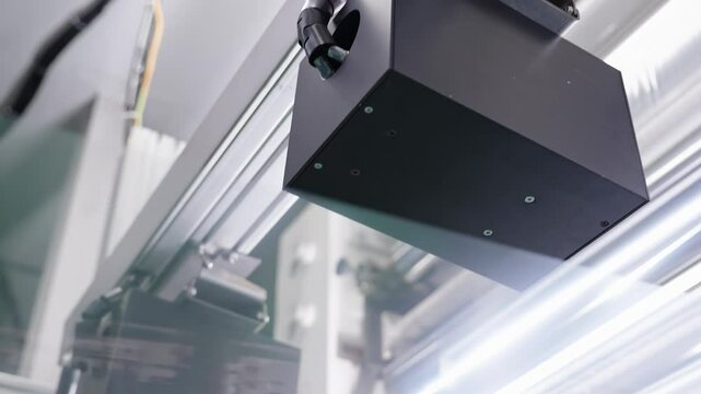 Industrial Nylon Manufacturing Process in an Automated Industrial Environment, ccd lens equipment in production workshop